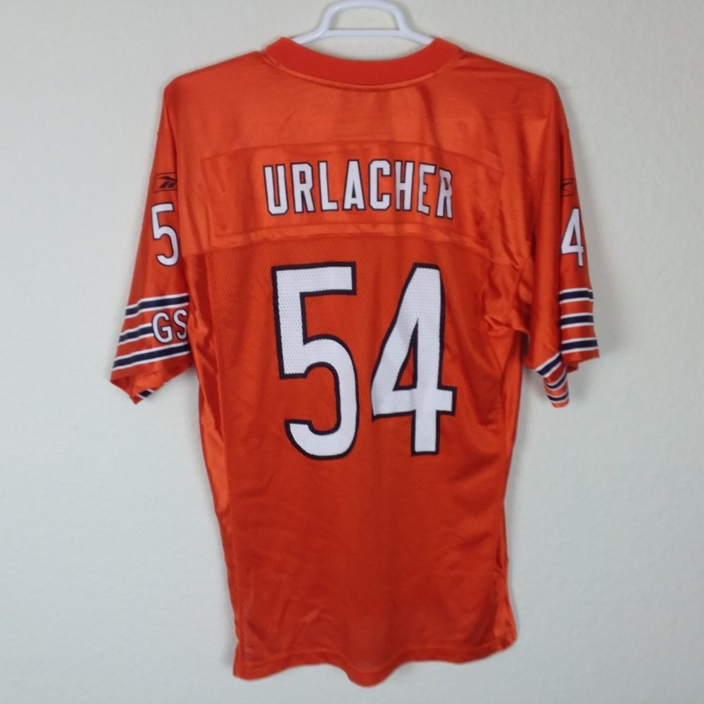 NFL Urlancher #54 Orange Jersey Reebok Medium